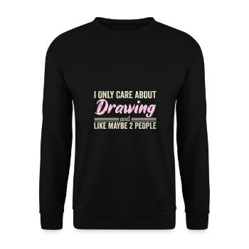 Dessin Peinture Peinture Peintre Artistes d’art - Sweat-shirt Unisexe - noir - Devant - Alina (178cm) & Michal (187cm)