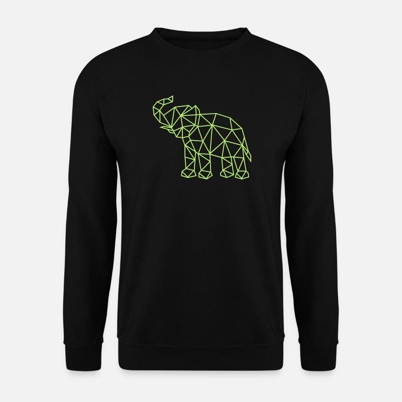Elephant | polygons - Unisex Sweatshirt - black