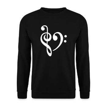music - Unisex Sweatshirt - black - Front - Alina (178cm) & Michal (187cm)