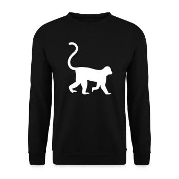 monkey - Unisex Sweatshirt - black - Front - Alina (178cm) & Michal (187cm)