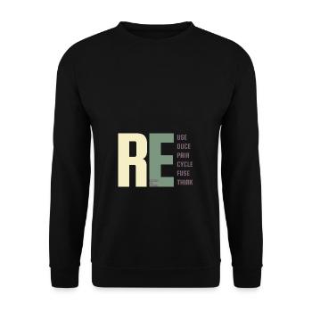 Nachhaltigkeit, ökologisch, Protest, Klimawandel - Unisex Pullover - Schwarz - Vorne - Alina (178cm) & Michal (187cm)