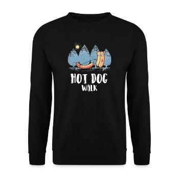 Hot dog drôle naissance drôle cadeau chemise drôle - Sweat-shirt Unisexe - noir - Devant - Alina (178cm) & Michal (187cm)