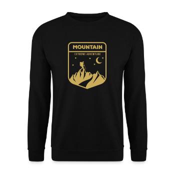 Mountain mountain hiking gift - Unisex Sweatshirt - black - Front - Alina (178cm) & Michal (187cm)