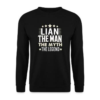 Lian - Unisex Pullover - Schwarz - Vorne - Alina (178cm) & Michal (187cm)