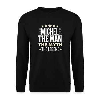 Michel - Unisex Sweatshirt - black - Front - Alina (178cm) & Michal (187cm)