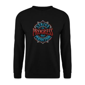 Pursuit of progress - Unisex Sweatshirt - black - Front - Alina (178cm) & Michal (187cm)