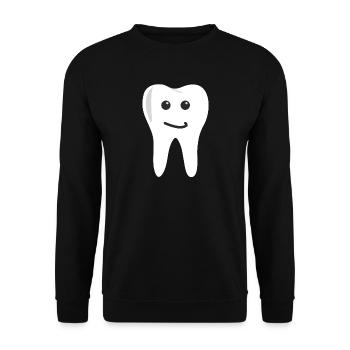 Dent de dentiste médecine dessin dessin animé cadeau - Sweat-shirt Unisexe - noir - Devant - Alina (178cm) & Michal (187cm)
