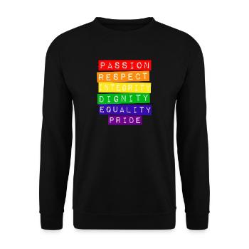 Fierté LGBT gay homosexuel mariage homosexuel - Sweat-shirt Unisexe - noir - Devant - Alina (178cm) & Michal (187cm)