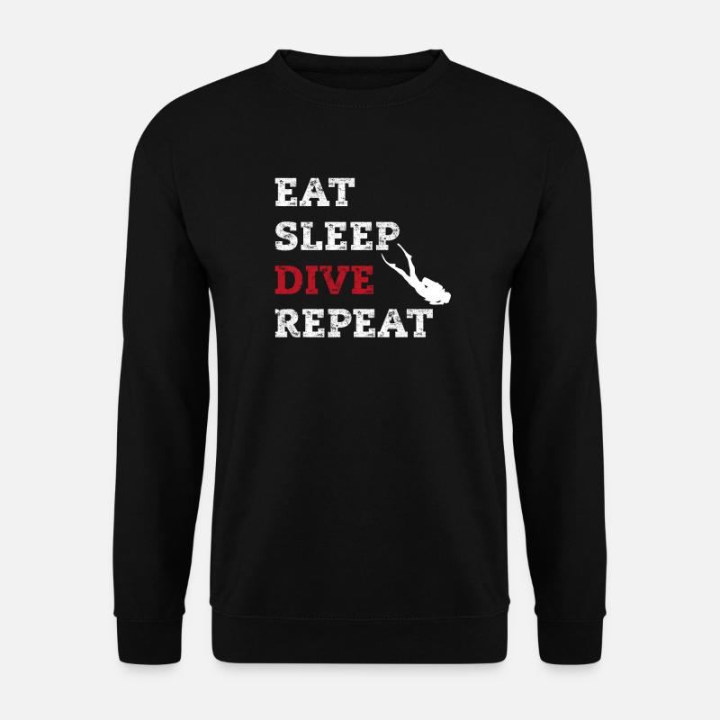 Eat,sleep,dive Repeat - Unisex Sweatshirt - black