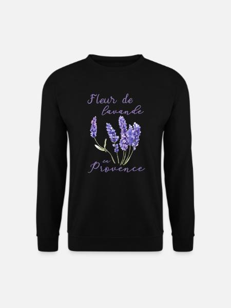 Provence Lavendel Blüte lila Frankreich Pflanze - Unisex Pullover - Schwarz