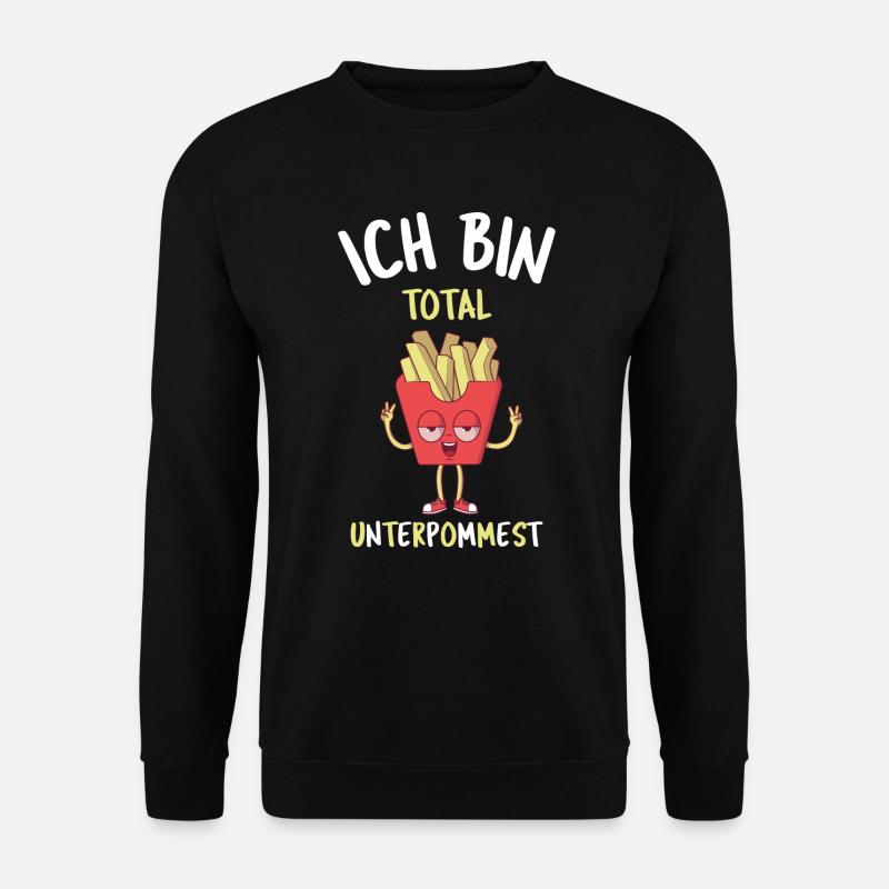 Ich bin total unterpommest - Unisex Pullover - Schwarz