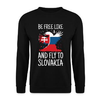 Slovakia Flag Vintage Slovak Flag Home - Unisex Sweatshirt - black - Front - Alina (178cm) & Michal (187cm)