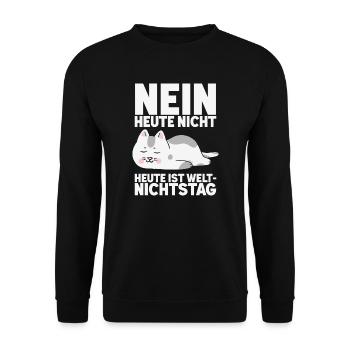 Nein, heute nicht! - Unisex Pullover - Schwarz - Vorne - Alina (178cm) & Michal (187cm)