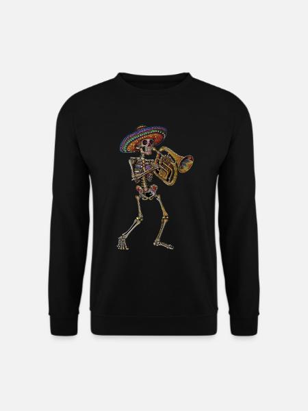 Tuba Mexican Skeleton - Unisex Sweatshirt - black
