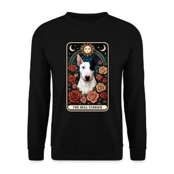 Bullterrier - Unisex Pullover - Schwarz - Vorne - Alina (178cm) & Michal (187cm)