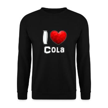 I love COLA - Unisex Sweatshirt - black - Front - Alina (178cm) & Michal (187cm)