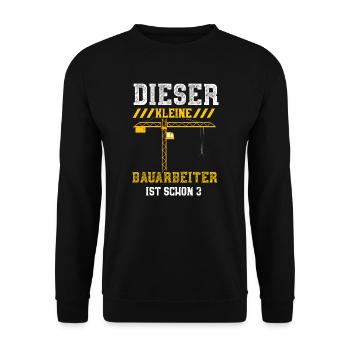 Dieser Kleine Bauarbeiter Ist Sc... - Unisex Pullover - Schwarz - Vorne - Alina (178cm) & Michal (187cm)