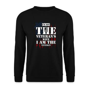 I'm Not The Veteran's Wife I Am... - Unisex Sweatshirt - black - Front - Alina (178cm) & Michal (187cm)