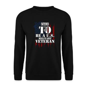 Fier d’être un vétéran de l’armée américaine - Sweat-shirt Unisexe - noir - Devant - Alina (178cm) & Michal (187cm)