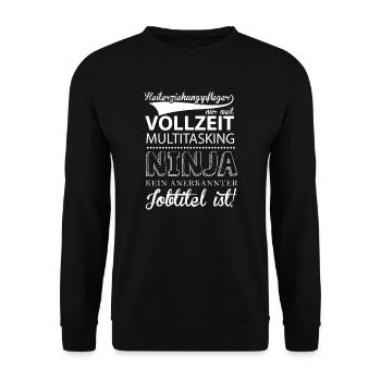 HEP Shirt-Multitasking - Unisex Pullover - Schwarz - Vorne - Alina (178cm) & Michal (187cm)