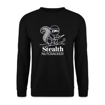 Ninja Squirrel - Unisex Sweatshirt - black - Front - Alina (178cm) & Michal (187cm)