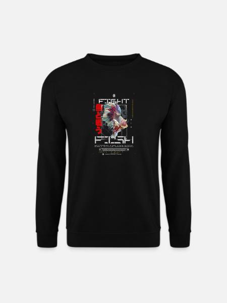 Fight Fish, Kampffisch, Betta Splendens, notoshirt - Unisex Pullover - Schwarz