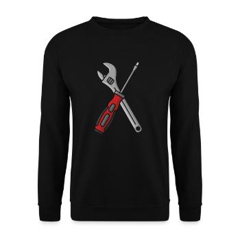 Tournevis à clé à outils - Sweat-shirt Unisexe - noir - Devant - Alina (178cm) & Michal (187cm)