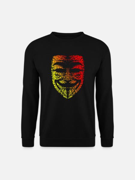 Guy Fawkes Maske - Unisex Pullover - Schwarz