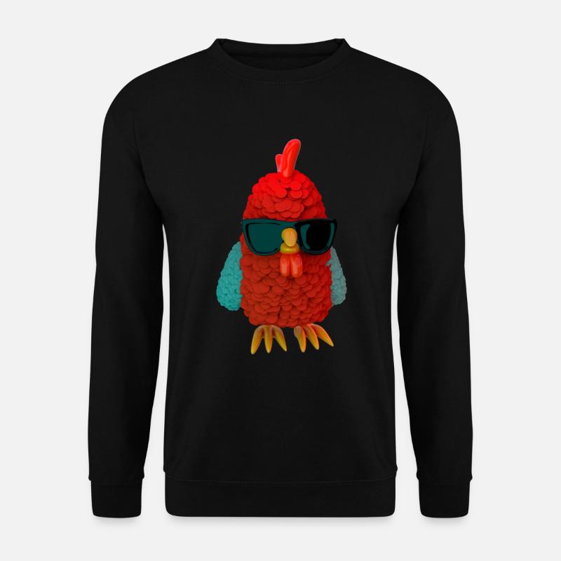 Cool Red Chicken Strong - Unisex Sweatshirt - black