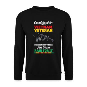 Vietnam Veteran USA Geschenk - Unisex Pullover - Schwarz - Vorne - Alina (178cm) & Michal (187cm)