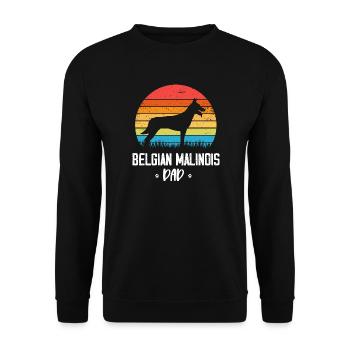 Berger belge malinois - Sweat-shirt Unisexe - noir - Devant - Alina (178cm) & Michal (187cm)