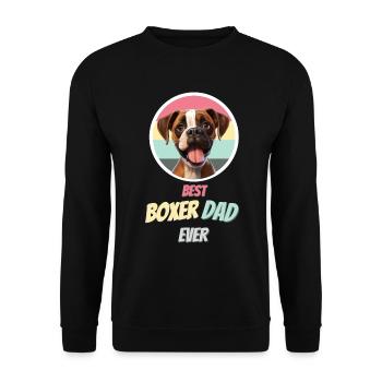 Best boxer DAD Show that you love boxers! - Unisex Sweatshirt - black - Front - Alina (178cm) & Michal (187cm)