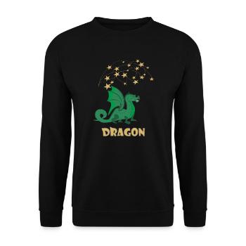 Dragon - Unisex Sweatshirt - black - Front - Alina (178cm) & Michal (187cm)