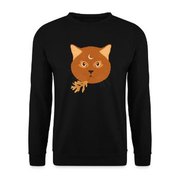 Chat d’automne - Sweat-shirt Unisexe - noir - Devant - Alina (178cm) & Michal (187cm)