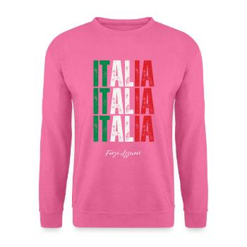 Drapeau de l’Italie, fierté italienne - Sweat-shirt Unisexe - rose - Devant