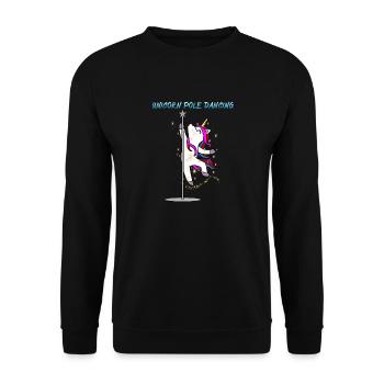 Unicorn Pole Dancing - Unisex Sweatshirt - black - Front - Alina (178cm) & Michal (187cm)