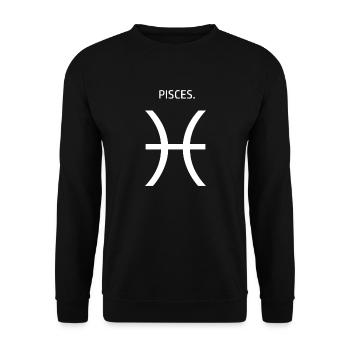 Pisces Horoscope Zodiac Sign - Unisex Sweatshirt - black - Front - Alina (178cm) & Michal (187cm)