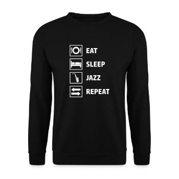 Jazz design for jazz fans - Unisex Sweatshirt - black - Front - Alina (178cm) & Michal (187cm)