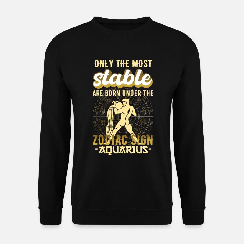 Sternzeichen Aquarius Astrologie Geschenk - Unisex Pullover - Schwarz
