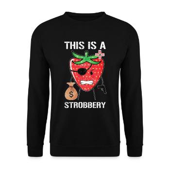 ceci est un cadeau Strobbery - Sweat-shirt Unisexe - noir - Devant - Alina (178cm) & Michal (187cm)