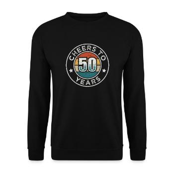 Prost auf 50 Jahre 50. Geburtstag - Unisex Pullover - Schwarz - Vorne - Alina (178cm) & Michal (187cm)