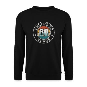 Prost auf 60 Jahre Jahrgang 60. Geburtstag - Unisex Pullover - Schwarz - Vorne - Alina (178cm) & Michal (187cm)
