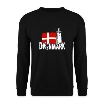 Rubjerg Knude Denmark Holidays - Unisex Sweatshirt - black - Front - Alina (178cm) & Michal (187cm)