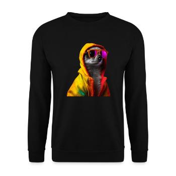 Suricate avec lunettes de soleil Colorful Cool - Sweat-shirt Unisexe - noir - Devant - Alina (178cm) & Michal (187cm)