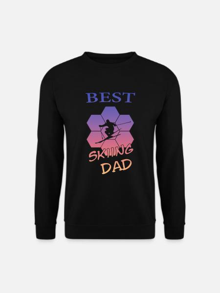 best skiing dad - Unisex Pullover - Schwarz