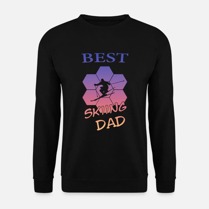 best skiing dad - Unisex Pullover - Schwarz