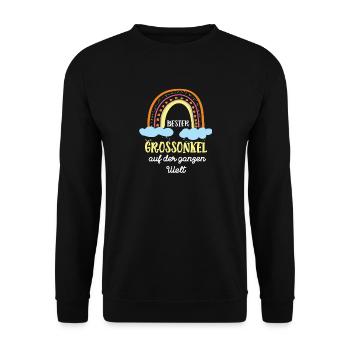Grossonkel Onkel Großonkel Onkels Gross-Onkel - Unisex Pullover - Schwarz - Vorne - Alina (178cm) & Michal (187cm)