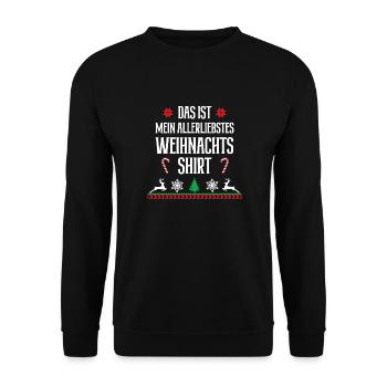 Weihnachten Weihnachtsshirt Weihnachtsoutfit XMAS - Unisex Pullover - Schwarz - Vorne - Alina (178cm) & Michal (187cm)