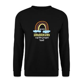 Bester Schwiegersohn auf der ganzen Welt - Unisex Pullover - Schwarz - Vorne - Alina (178cm) & Michal (187cm)