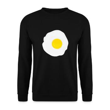 Spiegeleier Kostüm Karneval Faschingskostüm Eier - Unisex Pullover - Schwarz - Vorne - Alina (178cm) & Michal (187cm)